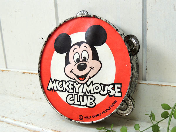 【1960s・ミッキーマウスクラブ】ディズニー・ヴィンテージ・TOY・タンバリン・楽器