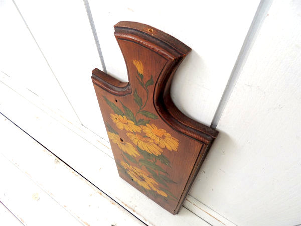 Barb・1971・油絵 花柄 木製・ヴィンテージ・カッティングボード カントリー スタイル US