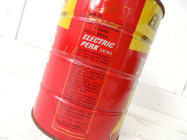 【HILLS BROS COFFEE】ヒルスコーヒー・ブリキ製・ヴィンテージ・コーヒー缶/ティン缶