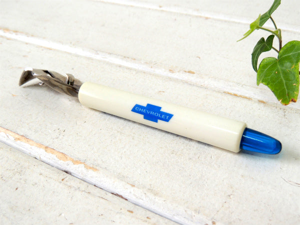 CHEVROLET・シボレー・ディーラー・アドバタイジング・ビンテージ・栓抜き・ボトルオープナー・青