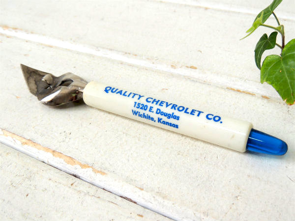 CHEVROLET・シボレー・ディーラー・アドバタイジング・ビンテージ・栓抜き・ボトルオープナー・青