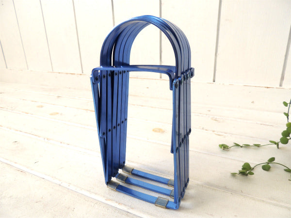 ブルーメタリックカラー・スチール製　ヴィンテージ・コレーター・ステーショナリー