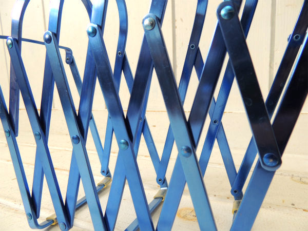 ブルーメタリックカラー・スチール製　ヴィンテージ・コレーター・ステーショナリー