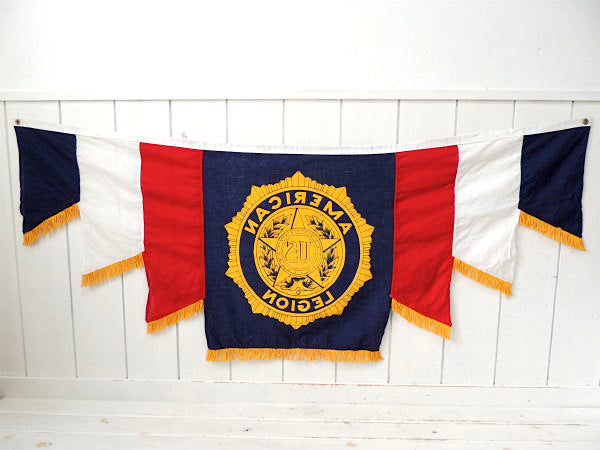 【USミリタリー】AMERICAN　LEGION・ヴィンテージ・フラッグ・サイン・旗・垂れ幕
