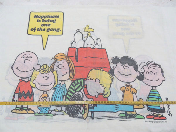 【スヌーピー】USA!ピーナッツの仲間・1971年・ヴィンテージ・ユーズド・ピロケース/枕カバー