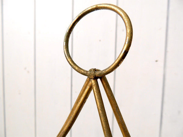 USA ゴールド ワイヤー・ヴィンテージ・2段シェルフ 飾り棚 ウォールシェルフ