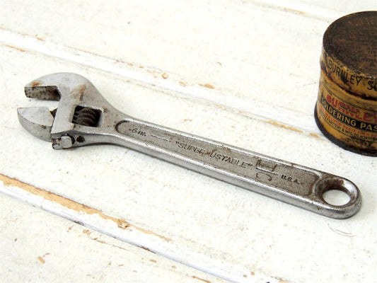 JH・USA ウィリアムズ・6IN ヴィンテージ・工具・モンキーレンチ・レンチ DIY