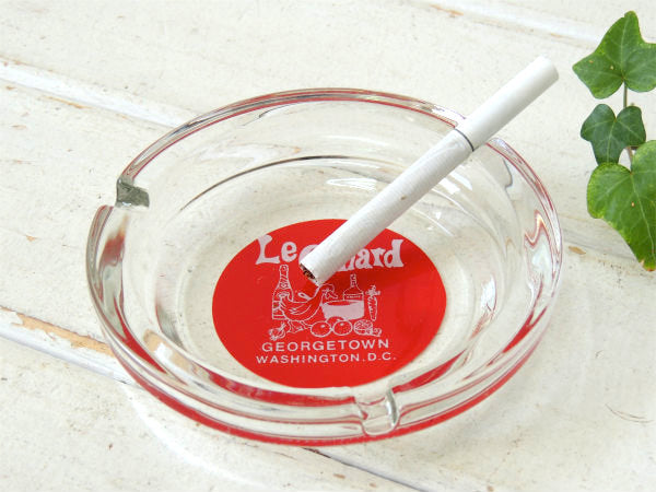 【鴨料理・レストラン】ワシントンD.C.・ガラス製・ビンテージ・灰皿・アシュトレイ・アドバタイジング