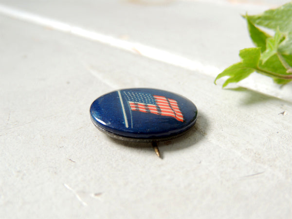 【48星条旗・1912〜59s】アンティーク・アメリカンフラッグ・缶バッジ・デッドストック・旗
