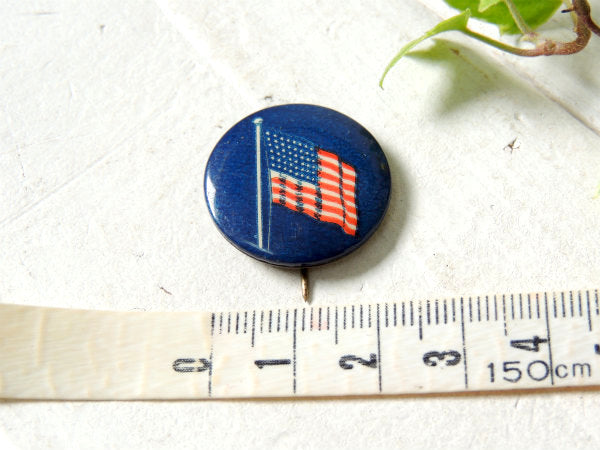 【48星条旗・1912〜59s】アンティーク・アメリカンフラッグ・缶バッジ・デッドストック・旗