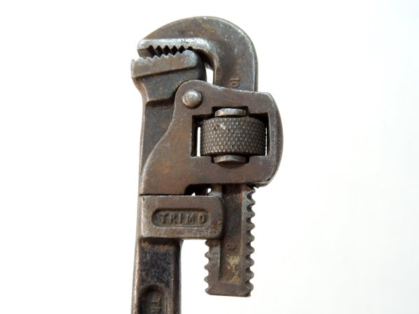 TRIMO 8・ヴィンテージ・工具・パイプレンチ 鉄・アイアン USA レンチ・道具