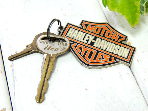 【ハーレーダビッドソン】アドバタイジング・キーホルダー+ヴィンテー鍵2本付き