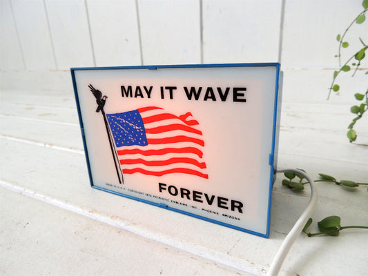 MAY IT WAVE FOREVER ヴィンテージ・卓上ランプ・ライトアップサイン・看板 USA