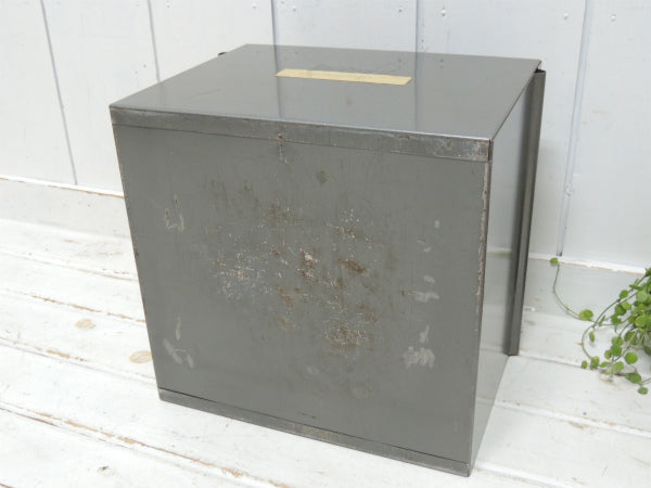 【OXFORD】グレー・メタル製・ヴィンテージ・ファイルケース・書類ケース・引き出し USA