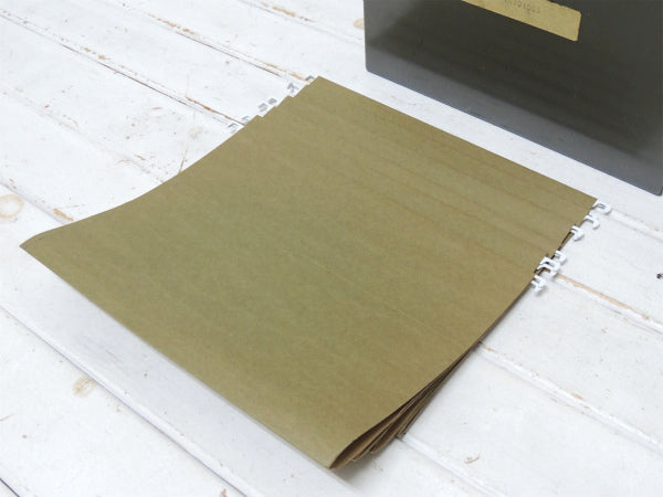 【OXFORD】グレー・メタル製・ヴィンテージ・ファイルケース・書類ケース・引き出し USA