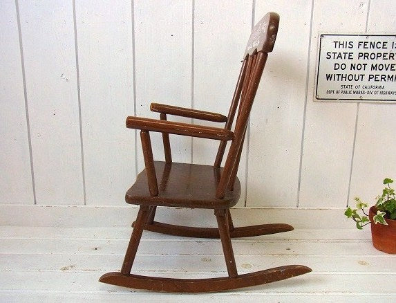 HEDSTOROM 木製 ポニー柄 子供用 ヴィンテージ ロッキングチェア 子供イス チャイルドチェア USA