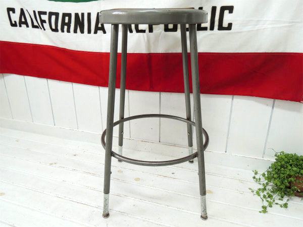 【MAYLINE】インダストリアル・ヴィンテージ・ラウンドスツール/チェア/ガレージスツール USA