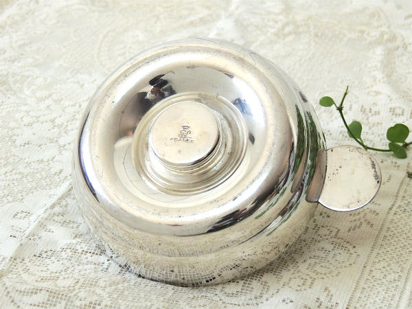 FRANCE フランス　シルバー×ガラス製　アンティーク　レモン絞り器　キッチン雑貨 スクイザー　ジューサー