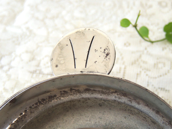 FRANCE フランス　シルバー×ガラス製　アンティーク　レモン絞り器　キッチン雑貨 スクイザー　ジューサー