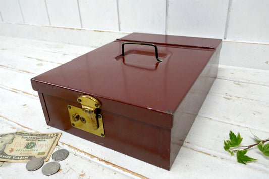 ProtectoSecurityBox メタル 50s US ビンテージ キャッシュボックス 金庫