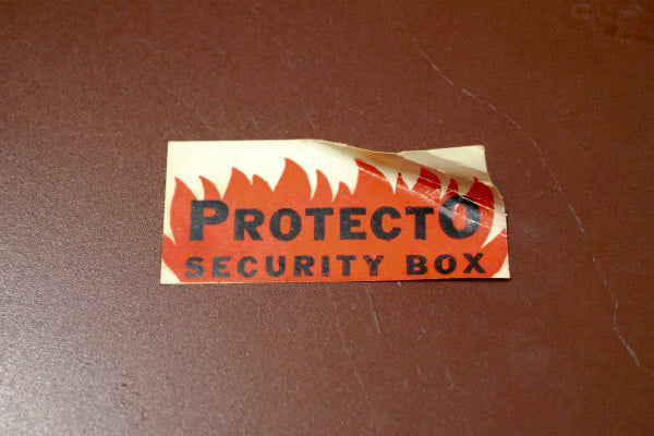 ProtectoSecurityBox メタル 50s US ビンテージ キャッシュボックス 金庫