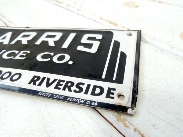 【HARRIS/FENCE/フェンス】ヴィンテージ・スチール製・サインプレート・看板
