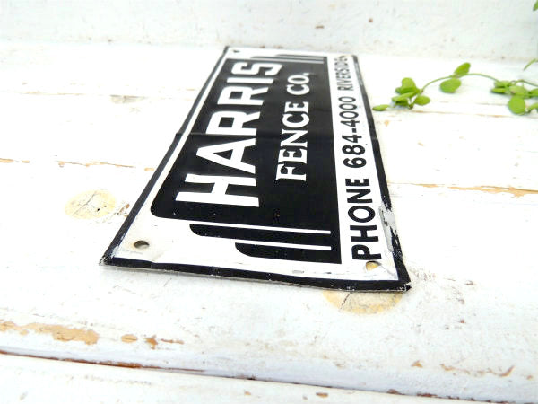 【HARRIS/FENCE/フェンス】ヴィンテージ・スチール製・サインプレート・看板