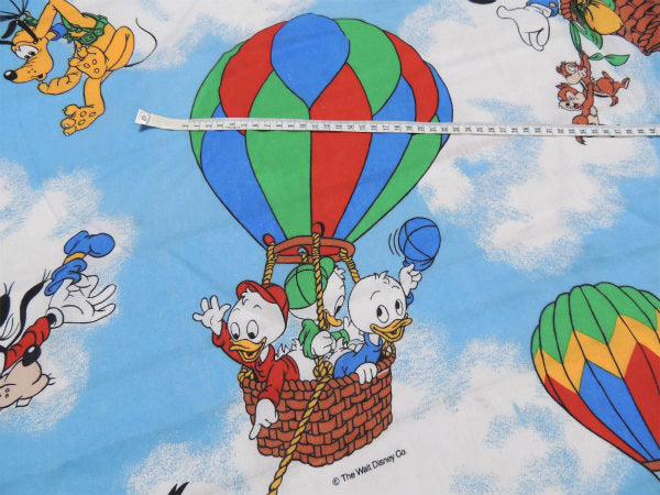 【ミッキー&フレンズ】ディズニー・気球柄・ユーズドシーツ(ボックスタイプ) USA
