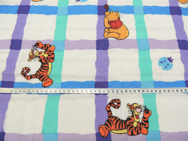 【くまのプーさん&ティガー】ディズニー・ヴィンテージ・ユーズドシーツ(フラットタイプ) USA