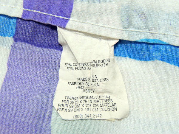 【くまのプーさん&ティガー】ディズニー・ヴィンテージ・ユーズドシーツ(フラットタイプ) USA