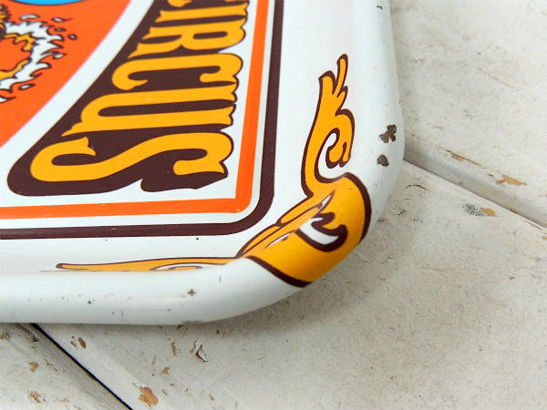 1970's・サーカス柄・看板　USA・ヴィンテージ・トレイ・アドバタイジング・銀行・プレート