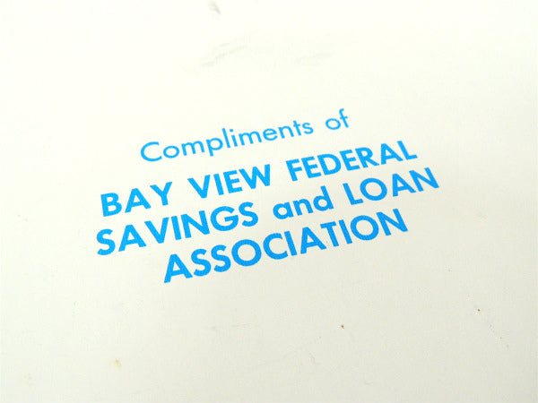 1970's・サーカス柄・看板　USA・ヴィンテージ・トレイ・アドバタイジング・銀行・プレート