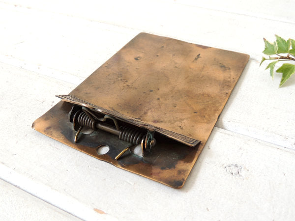 【1856y~ワイヤーカンパニー/アドバタイジング】銅製・アンティーク・バインダー/クリップボード