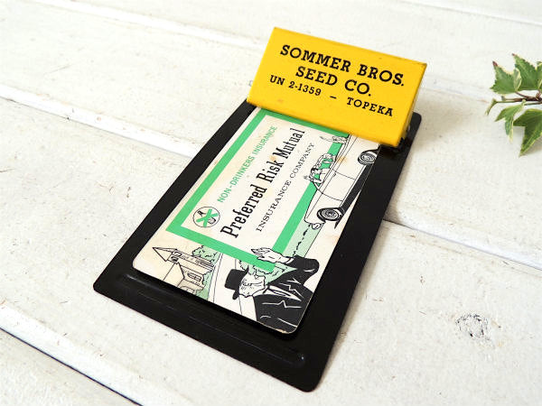 【SOMMER BROS.SEED】ブリキ製・ノベルティ・ヴィンテージ・クリップボード/バインダー