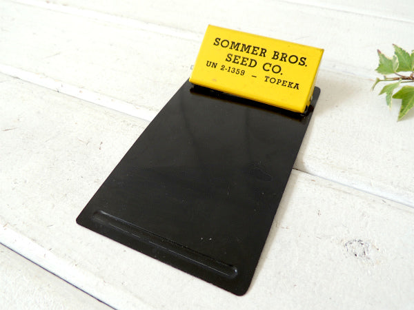 【SOMMER BROS.SEED】ブリキ製・ノベルティ・ヴィンテージ・クリップボード/バインダー