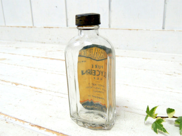DRAKE CONPANY グリセリン・OLD・薬瓶・アンティークボトル・ガラス瓶・オールドボトル