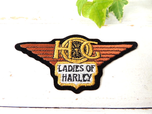 HOG ハーレーダビッドソン　LADIES OF HARLEY USA レディース・オブ・ハーレー 刺繍 ワッペン バイク女子