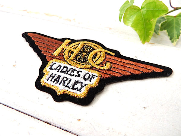 HOG ハーレーダビッドソン　LADIES OF HARLEY USA レディース・オブ・ハーレー 刺繍 ワッペン バイク女子