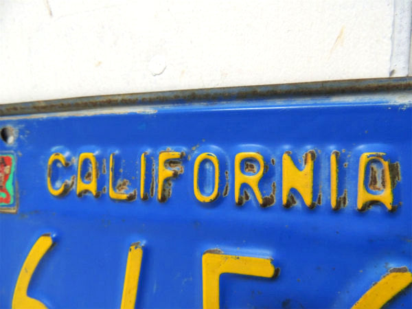 1969's~・ブルー 16 456 K カリフォルニア ヴィンテージ　ナンバープレート・USA
