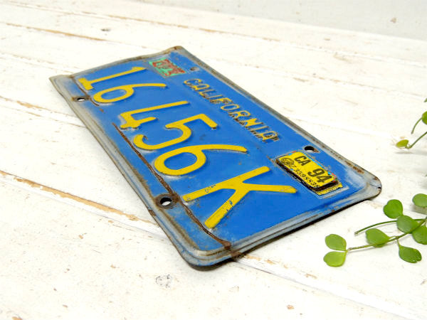 1969's~・ブルー 16 456 K カリフォルニア ヴィンテージ　ナンバープレート・USA