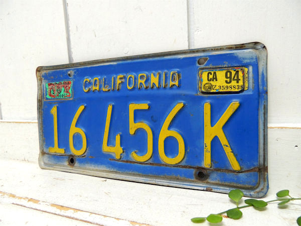1969's~・ブルー 16 456 K カリフォルニア ヴィンテージ　ナンバープレート・USA