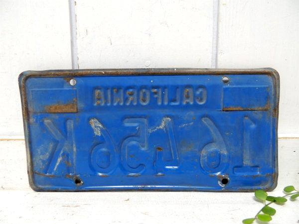 1969's~・ブルー 16 456 K カリフォルニア ヴィンテージ　ナンバープレート・USA