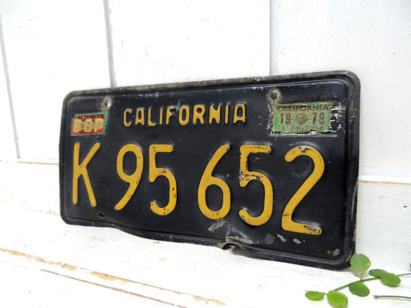 K95 652 カリフォルニア・1963s ビンテージ・ブラック×イエロー・ナンバープレート・アメ車