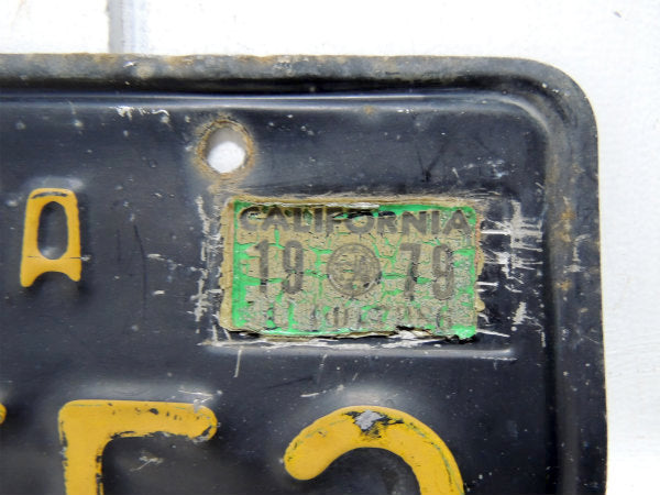 K95 652 カリフォルニア・1963s ビンテージ・ブラック×イエロー・ナンバープレート・アメ車