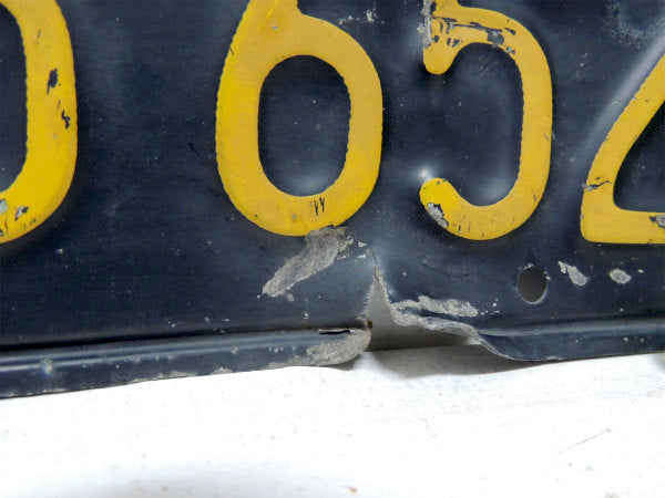 K95 652 カリフォルニア・1963s ビンテージ・ブラック×イエロー・ナンバープレート・アメ車