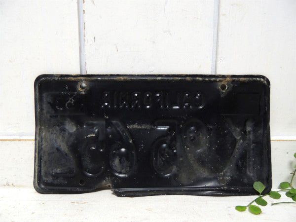 K95 652 カリフォルニア・1963s ビンテージ・ブラック×イエロー・ナンバープレート・アメ車