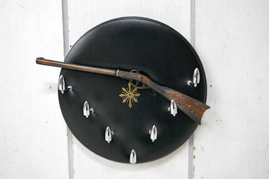 ライフルモチーフ 猟銃・ヴィンテージ・ウォールフック・キーフック・ウォールデコ・壁飾り・里帰り品