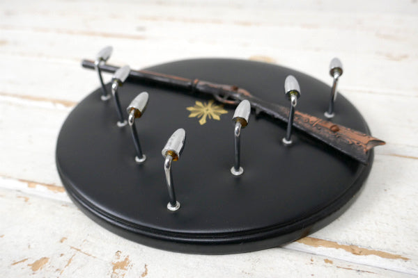 ライフルモチーフ 猟銃・ヴィンテージ・ウォールフック・キーフック・ウォールデコ・壁飾り・里帰り品