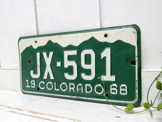 コロラド州　1968’s・JX-591・ビンテージ・ナンバープレート・カーライセンス・USA