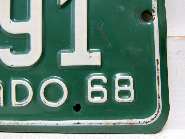 コロラド州　1968’s・JX-591・ビンテージ・ナンバープレート・カーライセンス・USA